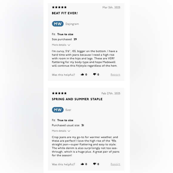 Madewell 90s Curvy Straight Leg Crop Cream White Jeans Raw Hem Size 30 - Picture 9 of 15